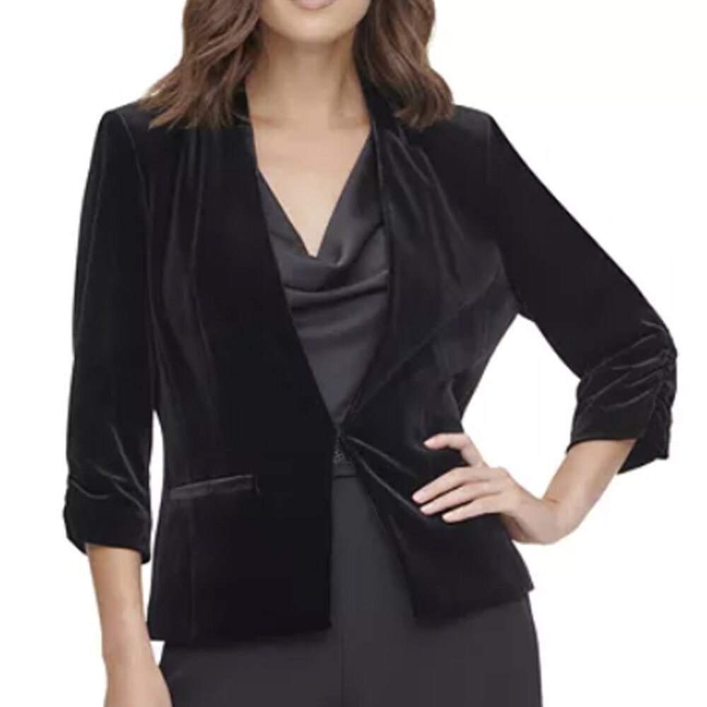 Eliza J Velvet Black Jacket Size S